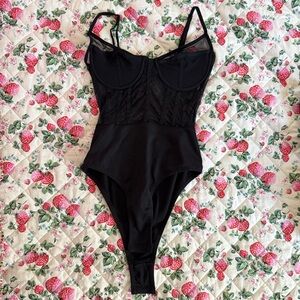 White Fox Boutique Black Bodysuit